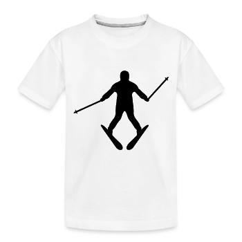 Ski - T-shirt bio Premium Enfant - blanc - Devant