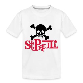 pauli01_2f - Kinder Premium Bio T-Shirt - Weiß - Vorne