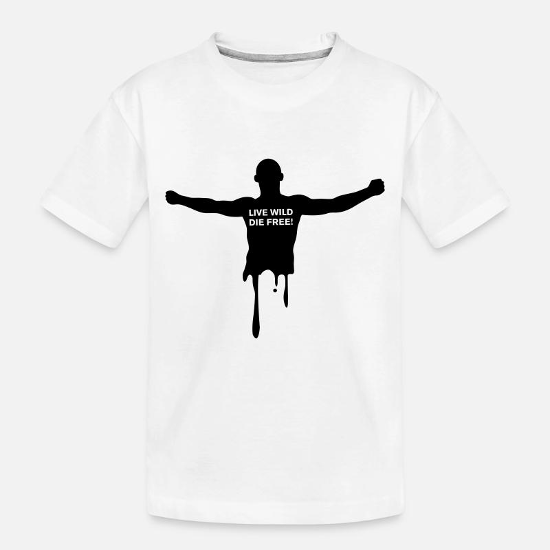 livewilddiefree - T-shirt bio Premium Enfant - blanc