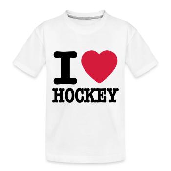 i love hockey - T-shirt bio Premium Enfant - blanc - Devant