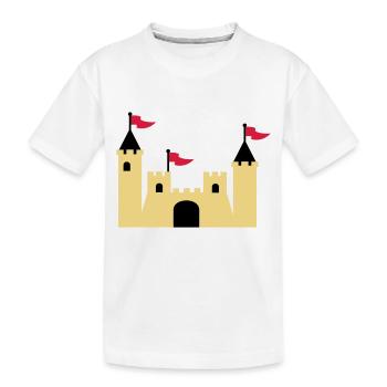 castle - Kids' Premium Organic T-Shirt - white - Front