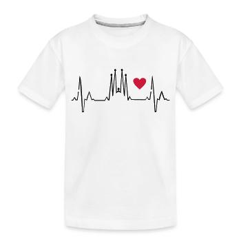 Barcelona - Kinder Premium Bio T-Shirt - Weiß - Vorne