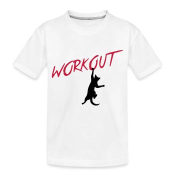 workout - Kinder Premium Bio T-Shirt - Weiß - Vorne