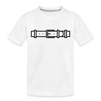 ceinture - T-shirt bio Premium Enfant - blanc - Devant