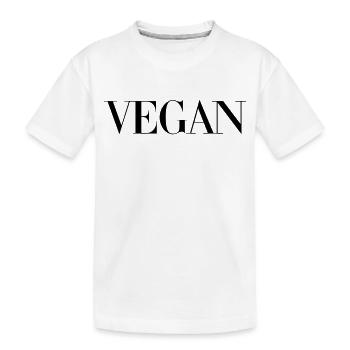 VEGAN - Kinder Premium Bio T-Shirt - Weiß - Vorne