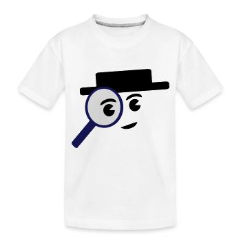 investigate - Kids' Premium Organic T-Shirt - white - Front