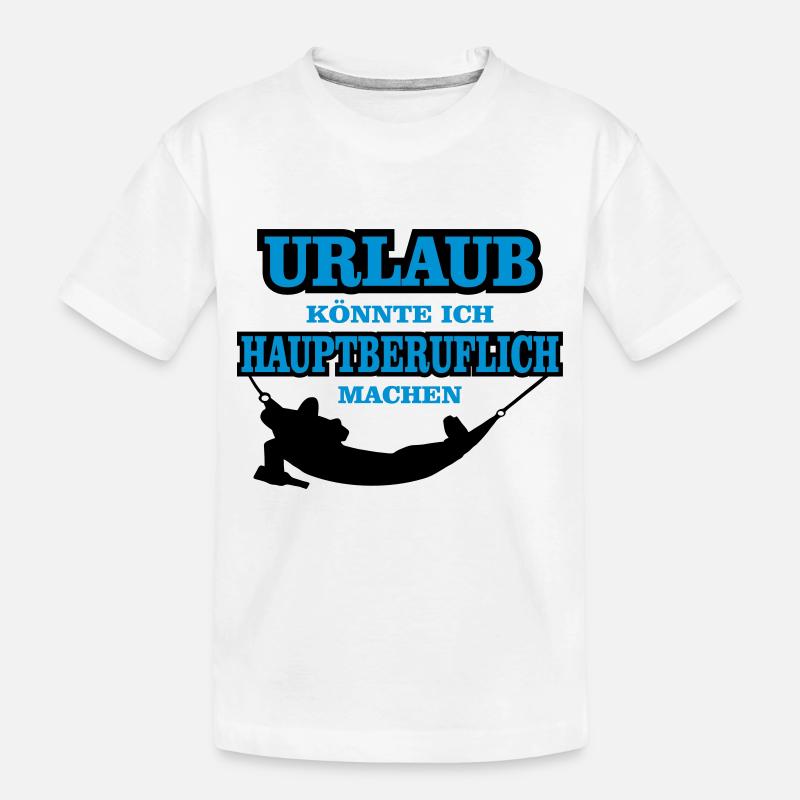 urlaub als beruf weltreise - Kinder Premium Bio T-Shirt - Weiß