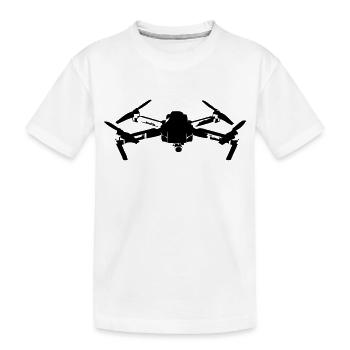 Drohne - Kinder Premium Bio T-Shirt - Weiß - Vorne