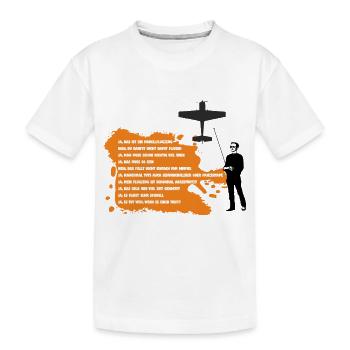 faq modellflug - Kinder Premium Bio T-Shirt - Weiß - Vorne