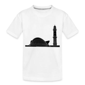 Leuchtturm Warnemünde 2 - Kinder Premium Bio T-Shirt - Weiß - Vorne