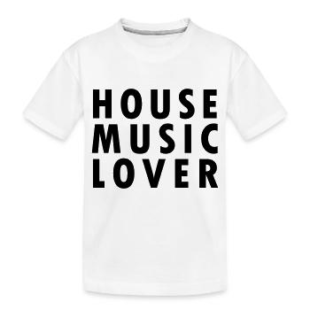 House Music Lover - Kids' Premium Organic T-Shirt - white - Front