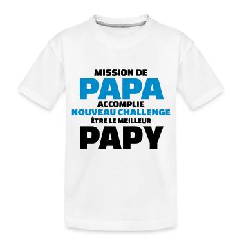 nouveau challenge être le meilleur papy - T-shirt bio Premium Enfant - blanc - Devant