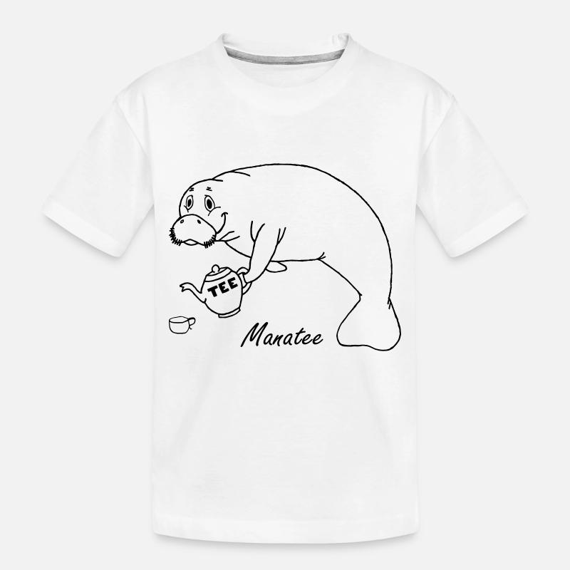 Manatee comme le thé - T-shirt bio Premium Enfant - blanc