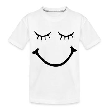 smiley - smile - Kinder Premium Bio T-Shirt - Weiß - Vorne