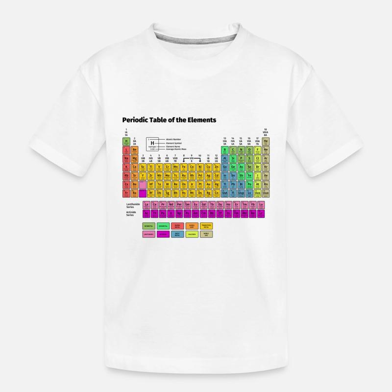 Periodensystem der Elemente - Kinder Premium Bio T-Shirt - Weiß