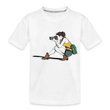 camera photographer fotograf kamera foto photo3 - Kinder Premium Bio T-Shirt - Weiß - Vorne