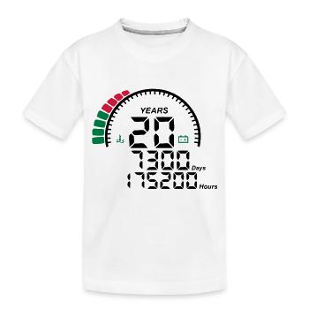 years 20 years anniversary meter - Kids' Premium Organic T-Shirt - white - Front