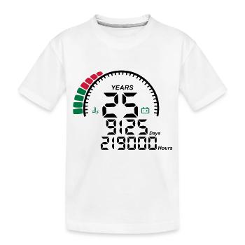 years 25 years anniversary meter - Kids' Premium Organic T-Shirt - white - Front