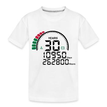 years 30 years anniversary meter - Kids' Premium Organic T-Shirt - white - Front