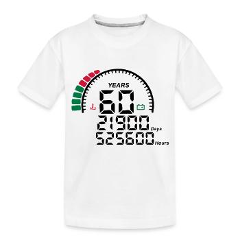 counter anniversary years 60 years - Kids' Premium Organic T-Shirt - white - Front