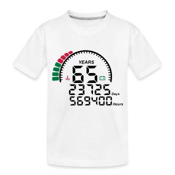 years 65 years anniversary meter - Kids' Premium Organic T-Shirt - white - Front