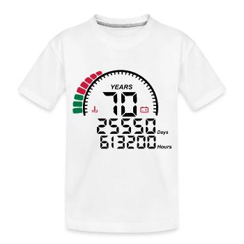 counter anniversary years 70 years - Kids' Premium Organic T-Shirt - white - Front