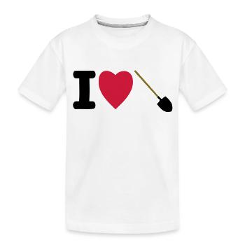 j'aime les pelles - T-shirt bio Premium Enfant - blanc - Devant