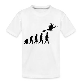 hexe hexerei hexenbesen witch zauberei zaubern4 - Kinder Premium Bio T-Shirt - Weiß - Vorne
