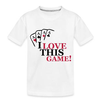 I love this game Cards - Kinder Premium Bio T-Shirt - Weiß - Vorne
