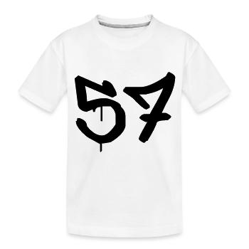 Tag : 57 - Kinder Premium Bio T-Shirt - Weiß - Vorne