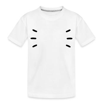 Rays strokes whiskers template clip art - Kids' Premium Organic T-Shirt - white - Front