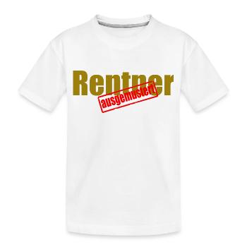rentner - Kinder Premium Bio T-Shirt - Weiß - Vorne