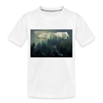 Wildnis Bären Poster - Kinder Premium Bio T-Shirt - Weiß - Vorne