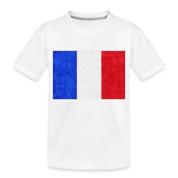 Drapeau français tricolore France - T-shirt bio Premium Enfant - blanc - Devant