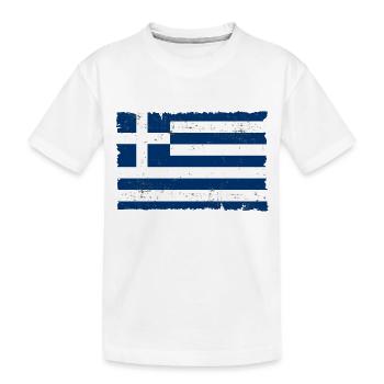 Griechenland - Kinder Premium Bio T-Shirt - Weiß - Vorne