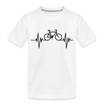 Bike Pulse - Kinder Premium Bio T-Shirt - Weiß - Vorne