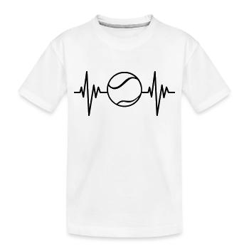 Tennis Pulse - Kinder Premium Bio T-Shirt - Weiß - Vorne