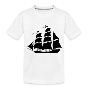 Sailboat de - Kinder Premium Bio T-Shirt - Weiß - Vorne