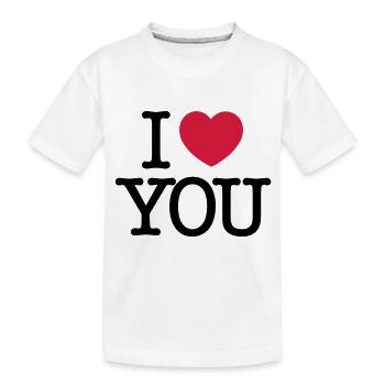 I Love You - Kids' Premium Organic T-Shirt - white - Front
