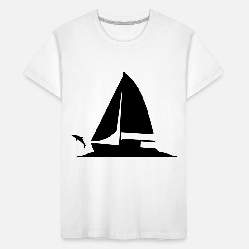 Katamaran_Welle_Delfin Kinder Premium Bio T-Shirt