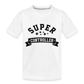 Super CONTROLLER, Contrôle des rapports financiers - T-shirt bio Premium Enfant - blanc - Devant
