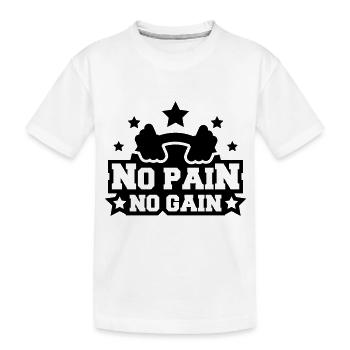 design_pain_gain_c1 - T-shirt bio Premium Enfant - blanc - Devant