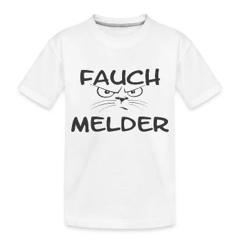 "Fauch detector" chat gris - T-shirt bio Premium Enfant - blanc - Devant