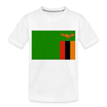Sambia Flagg - Kinder Premium Bio T-Shirt - Weiß - Vorne