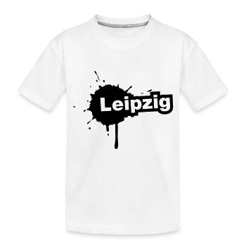 Leipzig Splatter - Kinder Premium Bio T-Shirt - Weiß - Vorne