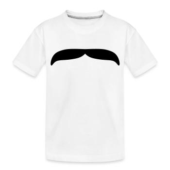 Moustache 2 - Kids' Premium Organic T-Shirt - white - Front