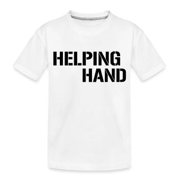 Helping Hand - Kinder Premium Bio T-Shirt - Weiß - Vorne