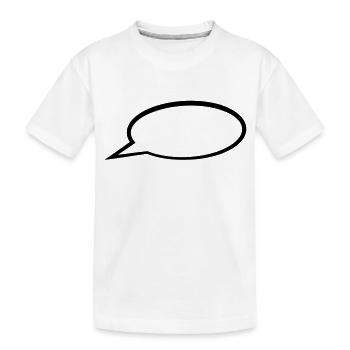 Sprechblase - Kinder Premium Bio T-Shirt - Weiß - Vorne