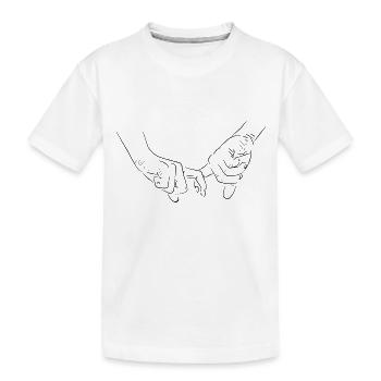 Main dans la main couple romantique - T-shirt bio Premium Enfant - blanc - Devant