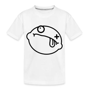 Dead Lemon Smiley - Kids' Premium Organic T-Shirt - white - Front